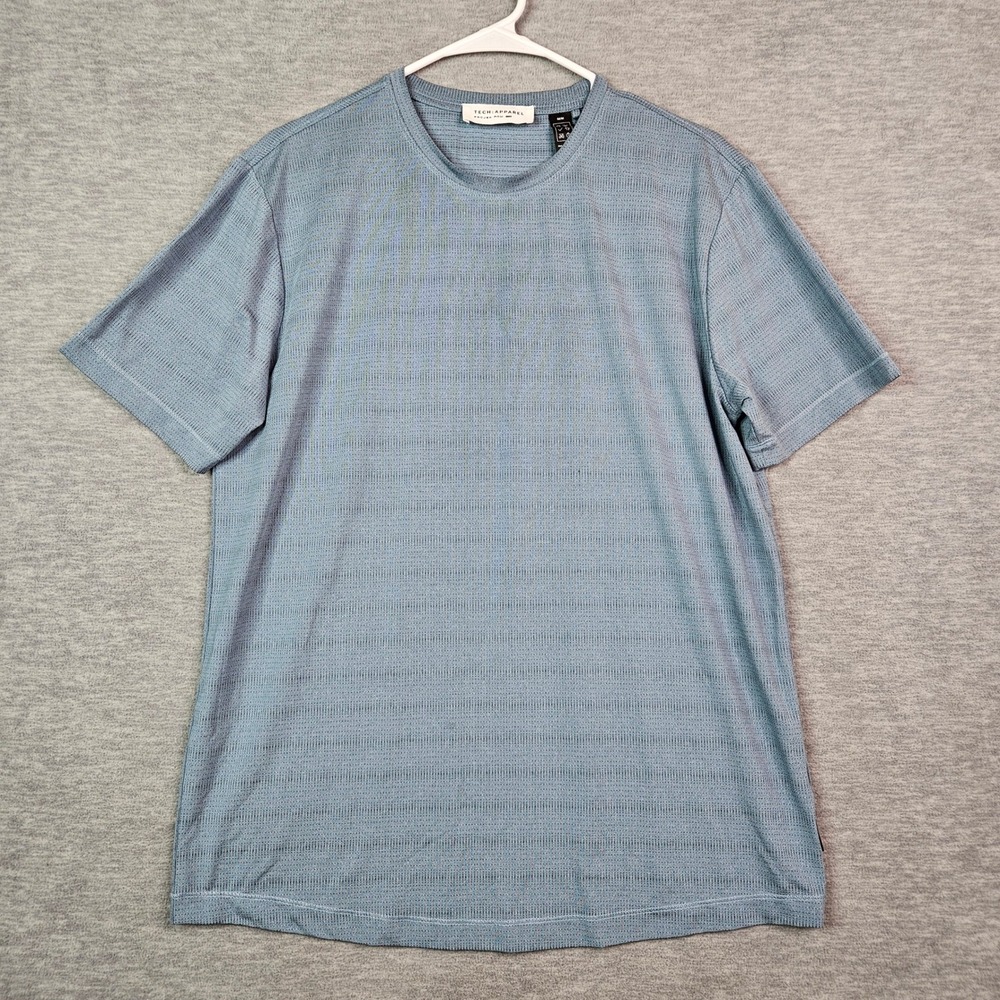 Projek Raw Tech Apparel Mens Blue Perforated Short Sleeve T-Shirt Size M